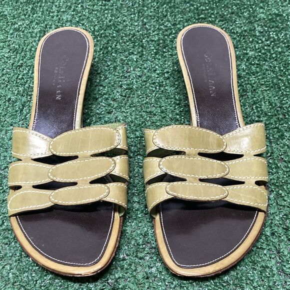 Cole Haan Green Slide Sandals women’s size 8 (OKPM-07-080) - Picture 2 of 9